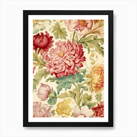 Floral Wallpaper 374 Art Print