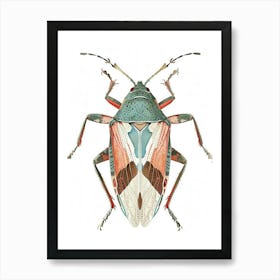 Colourful Insect Illustration Boxelder Bug 11 Art Print