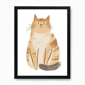 Scottish Fold Cat Clipart Illustration 1 Art Print