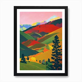 Pyrénées National Park 1 France Abstract Colourful Art Print