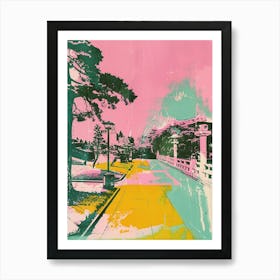 Hiroshima Retro Duotone Silkscreen 2 Poster