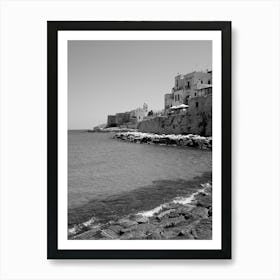 Vieste, Puglia | Italian Holidays | Black and White Photography Art Print