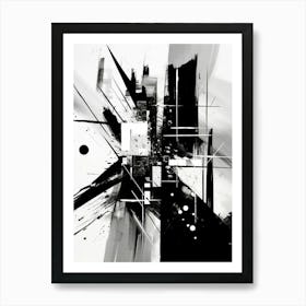 Mystery Abstract Black And White 5 Art Print