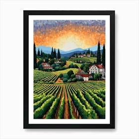 Woodinville Wine Country Fauvism 10 Art Print