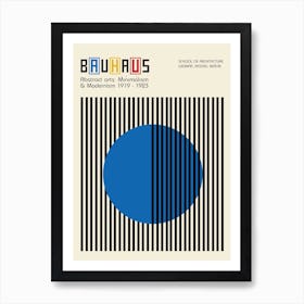 Bauhaus Blue Cirlce Art Print