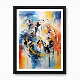 Penguin Abstract Expressionism 2 Art Print