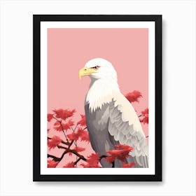 Minimalist Bald Eagle 1 Illustration Art Print