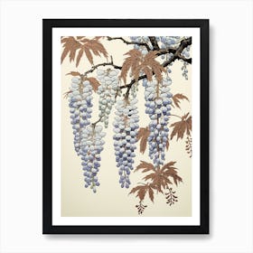 Fuji Wisteria 2 Vintage Japanese Botanical Art Print