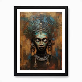 Mystical Enigma: Masked Tribe Portraits Art Print