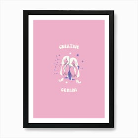Creative Gemini Art Print