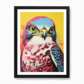 Andy Warhol Style Bird Eurasian Sparrowhawk 1 Art Print