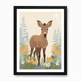 Baby Animal Illustration  Moose 1 Art Print