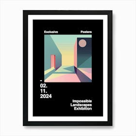 Impossible Landscapes Exhibition Archive Poster 4 Art Print