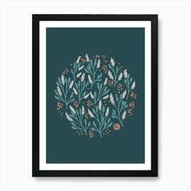 Mimosa's Round Dance [navy] Art Print