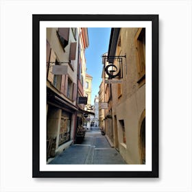 Narrow Alley in Switzerland  Art Print