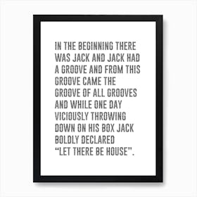 Jack Had A Groove Art Print