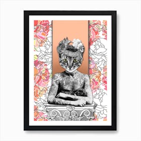 Cat Woman Art Print