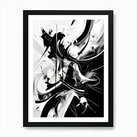 Transformation Abstract Black And White 12 Art Print