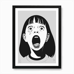 Screaming Girl Art Print