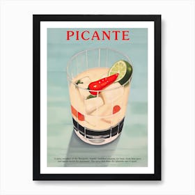 Picante Cocktail Kitchen Art Margarita Art Print