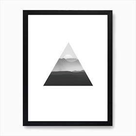 Triangle BW Sunrise Art Print