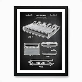 Video Game Control Console Patent Vintage Video Game Patent Tv Video Game Patent Classic Tv Game Poster Video Game Art Eg1431 Art Print