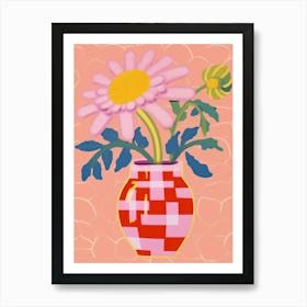 Marigolds Flower Vase 4 Art Print