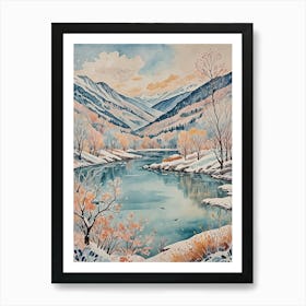 Pastel Winter Wonderland no2 Art Print