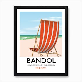 Bandol France seaside travel poster Art Print