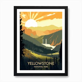 Yellowstone National Park Vintage Travel Poster 10 Art Print