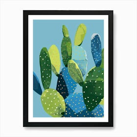 Bishops Cap Cactus Minimalist Abstract Illustration 1 Art Print