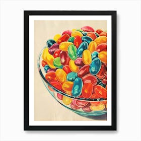 Jelly Beans Vintage Retro Illustration 2 Art Print