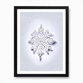 Needle, Snowflakes, Marker Art 5 Art Print