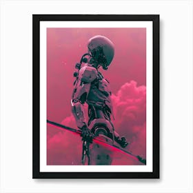 Robot With Sword Art Print