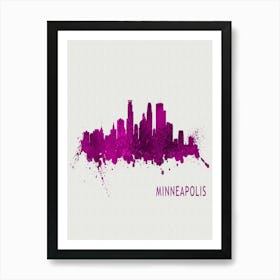 Minneapolis Minnesota City Purple Art Print