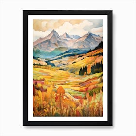 Autumn National Park Painting Tatra National Park Poland 1 Art Print