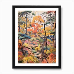 Autumn Gardens Painting Rikugien Gardens Japan 3 Art Print