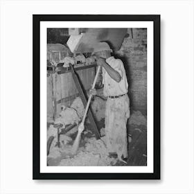 Untitled Photo, Possibly Related To Working Levers For Baling Machine In Cotton Seed Oil Mill, Mclennan County Art Print