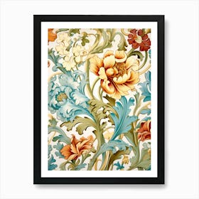 Floral Wallpaper 186 Art Print