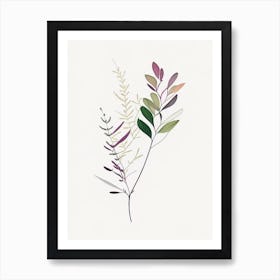 Thyme Leaf Abstract 4 Art Print