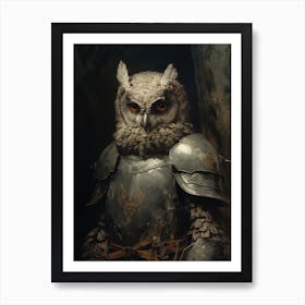 Owl Knight Art Print