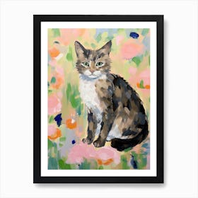 A Ragamuffin Cat Painting, Impressionist Painting 2 Art Print