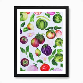 Tomatillo Marker vegetable Art Print