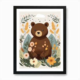 Baby Animal Illustration  Bear 14 Art Print