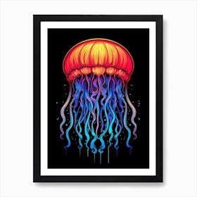 Irukandji Jellyfish Pop Art 2 Art Print