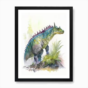 Nodosaurus 1 Watercolour Dinosaur Affiche