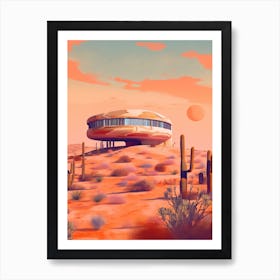 Futuristic Hotel In The Desert 3 Art Print