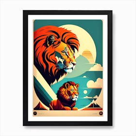 Lions In The Sky Art Print