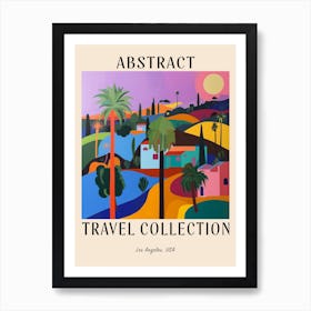 Abstract Travel Collection Poster Los Angeles Usa 3 Art Print