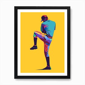 Yellow Baseball Art Print